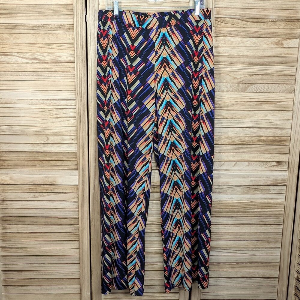 Peck And Peck Colorful Geometric Pattern Pants Size Med